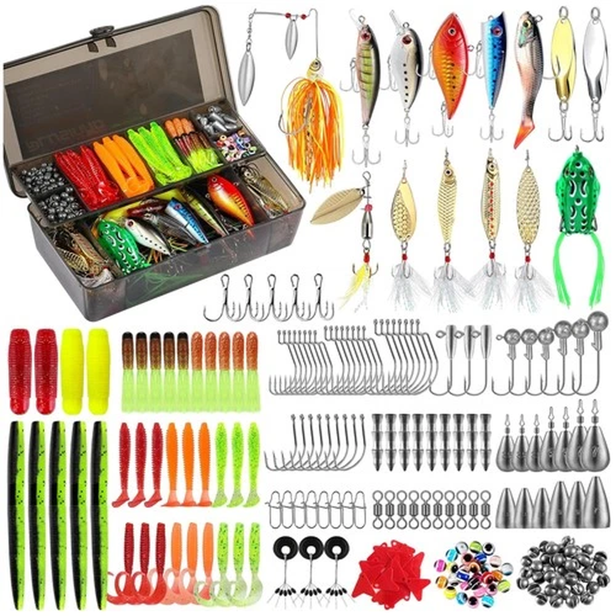 Lifelike Minnow & Crankbait Lure Kit with Tackle Box