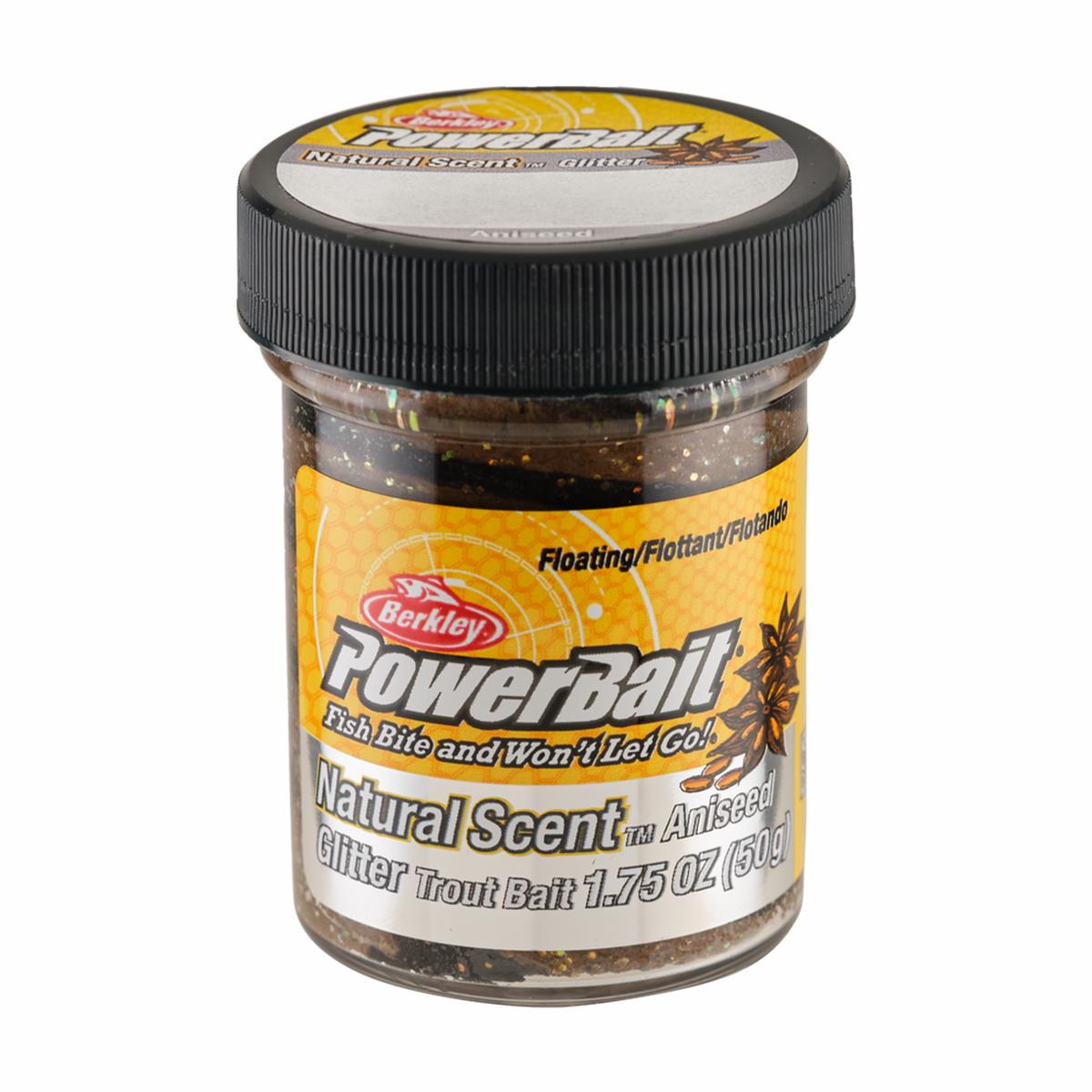 Berkley PowerBait Natural Glitter Floating Trout Bait Aniseed Black Brown