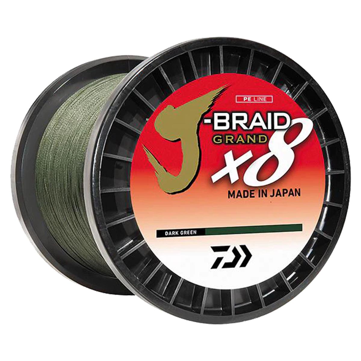 Daiwa Bulk J-Braid x8 Dark Green Grand Braided Line - 65 lb. - 3000 yd.