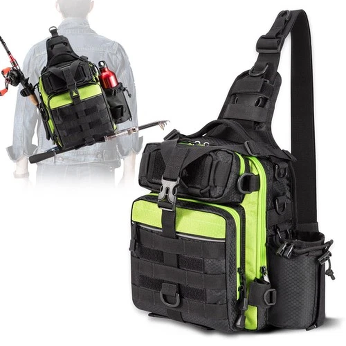 Fishing Backpack with Rod Holder Tackle Bag Gear Bag Fishing Gifts for Men