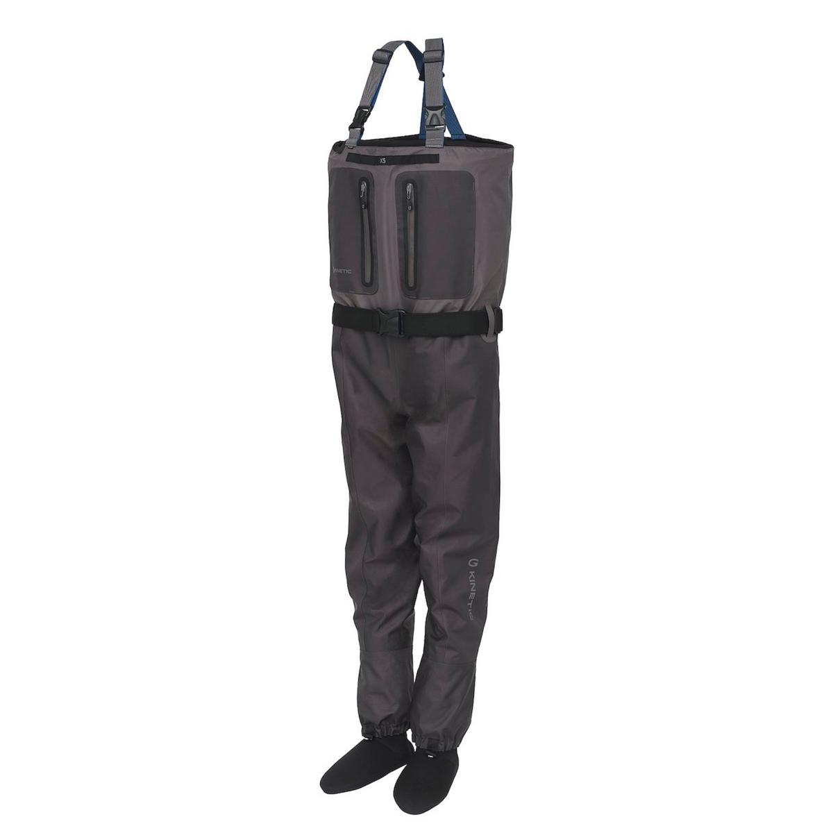 Kinetic Unisex X5 Stocking Foot Chest Waders (Boulder Grey)