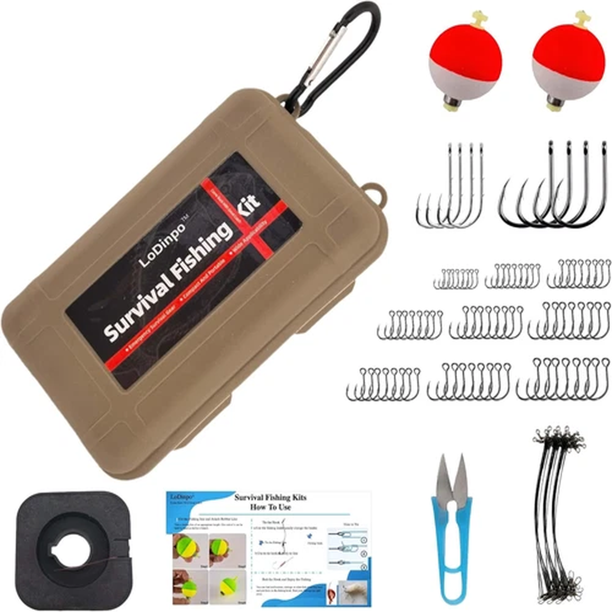 Mini Survival Fishing Kit Small Emergency Fishing Tackle Box Pocket Outdoor