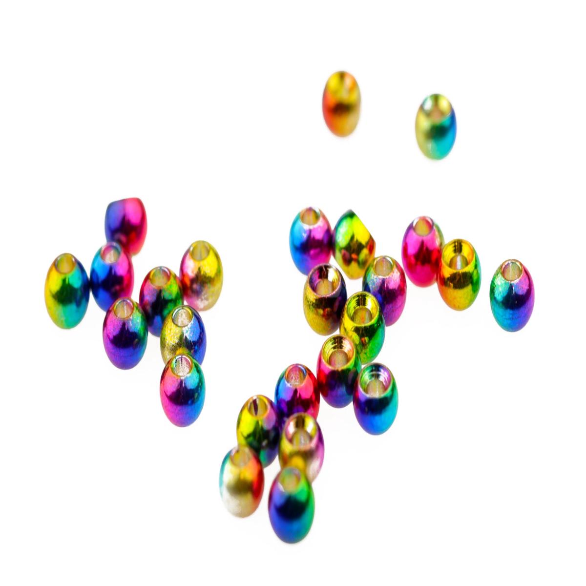 Multihued Rainbow Brass Beads - Rainbow