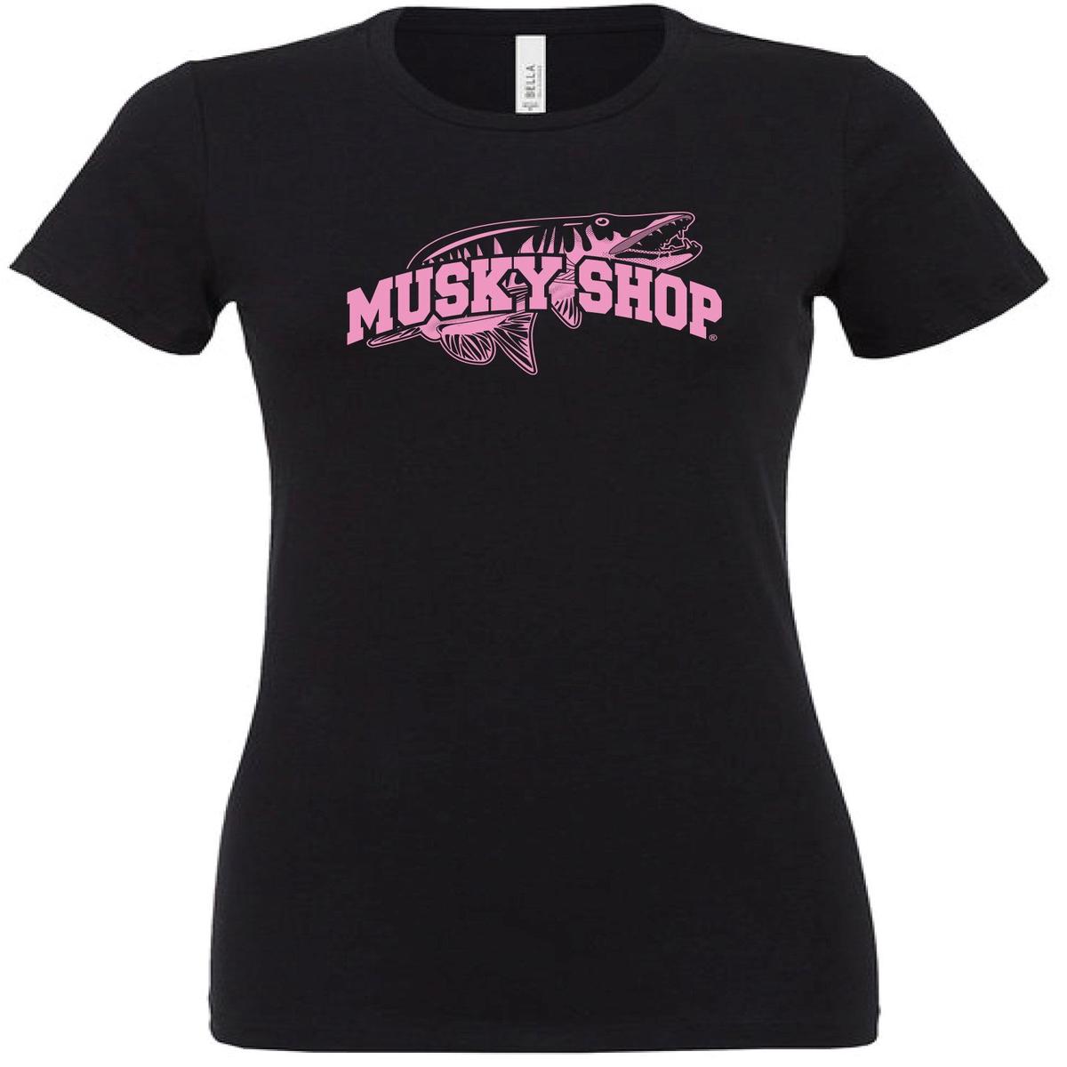 Musky Shop Bella Ladies T-Shirt Black-Pink Relaxed