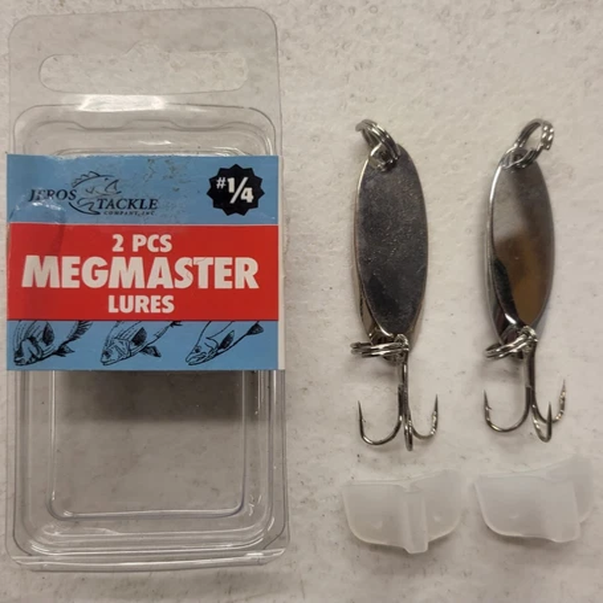 JEROS TACKLE Megmaster 1/4 Ounce Weighted Lures With Treble Hooks Pack Of 2