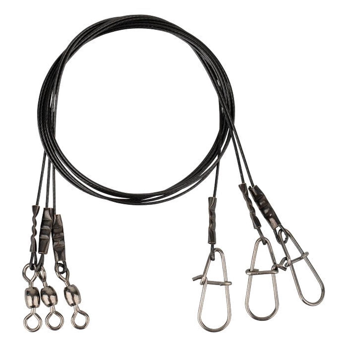 Savage Gear Black7 Trace 50cm 0.60mm 20kg Swivel/Needle Snap 2pcs