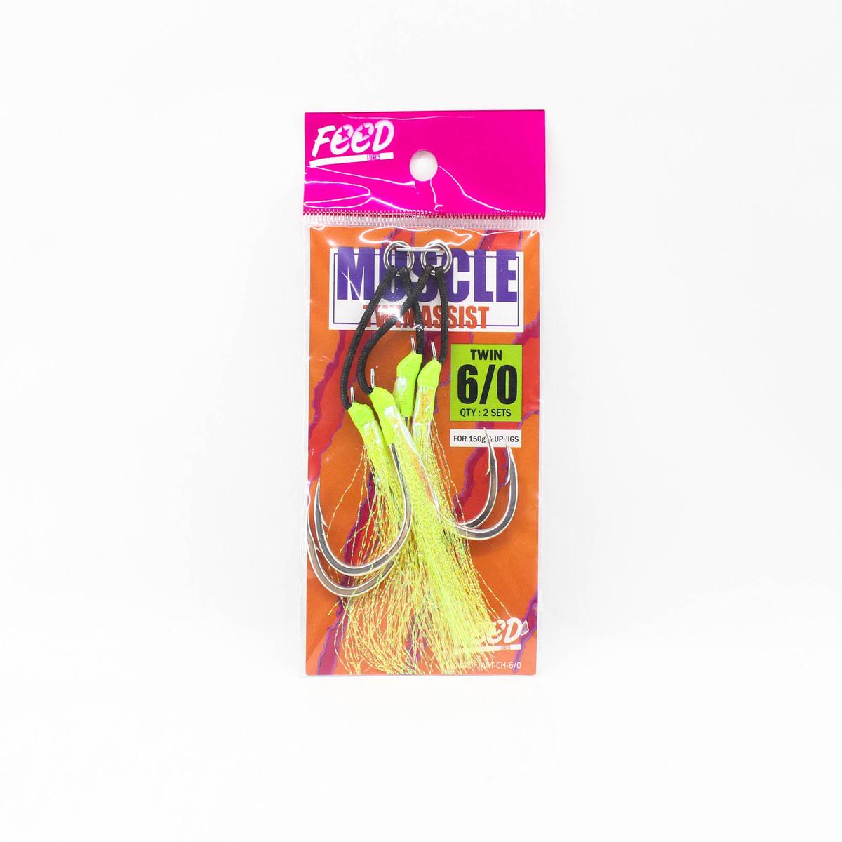 Feed FTAM-CH 6/0 Muscle Chart Twin Assist Hooks Size 6/0 2 set (4727)