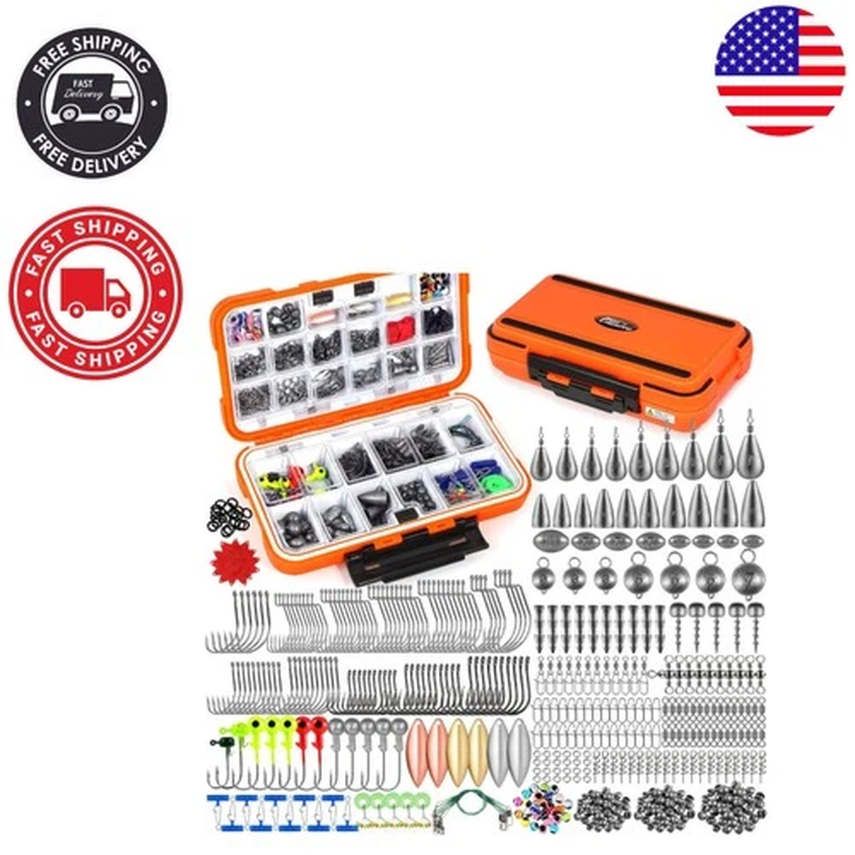All-in-One Waterproof Fishing Tackle Box - 449PCS for Ultimate Adventures