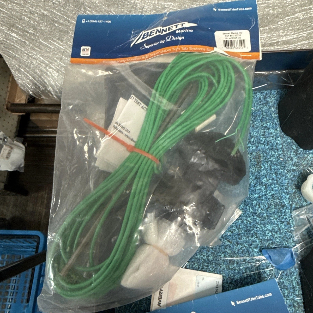 Bennett BENCC3003S Actuator Upper Hinge w/ Coil & Cable Starboard Green CC3003S