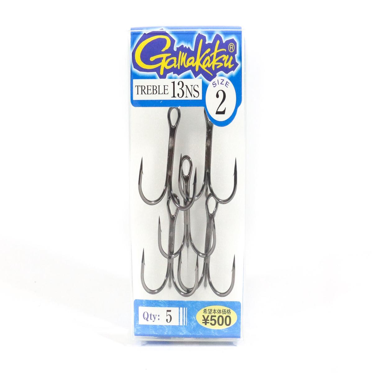 Gamakatsu 66241 Treble Hook Treble 13 Black Size 2 (1071)