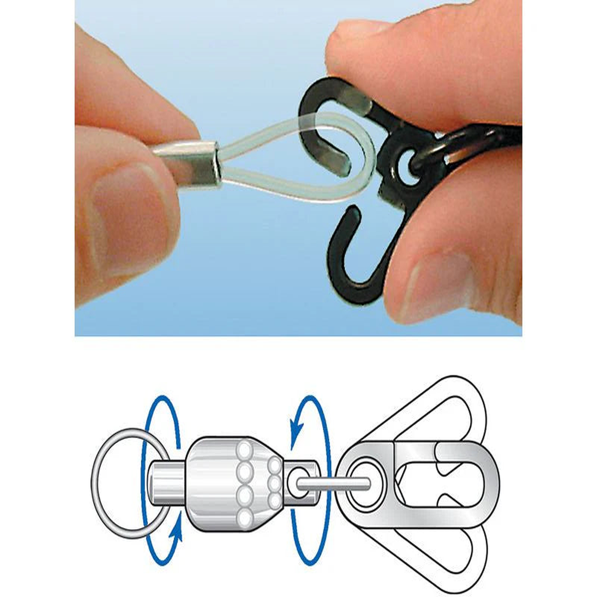 Momoi Escape Proof Ball Bearing Snap Swivel 200 LB